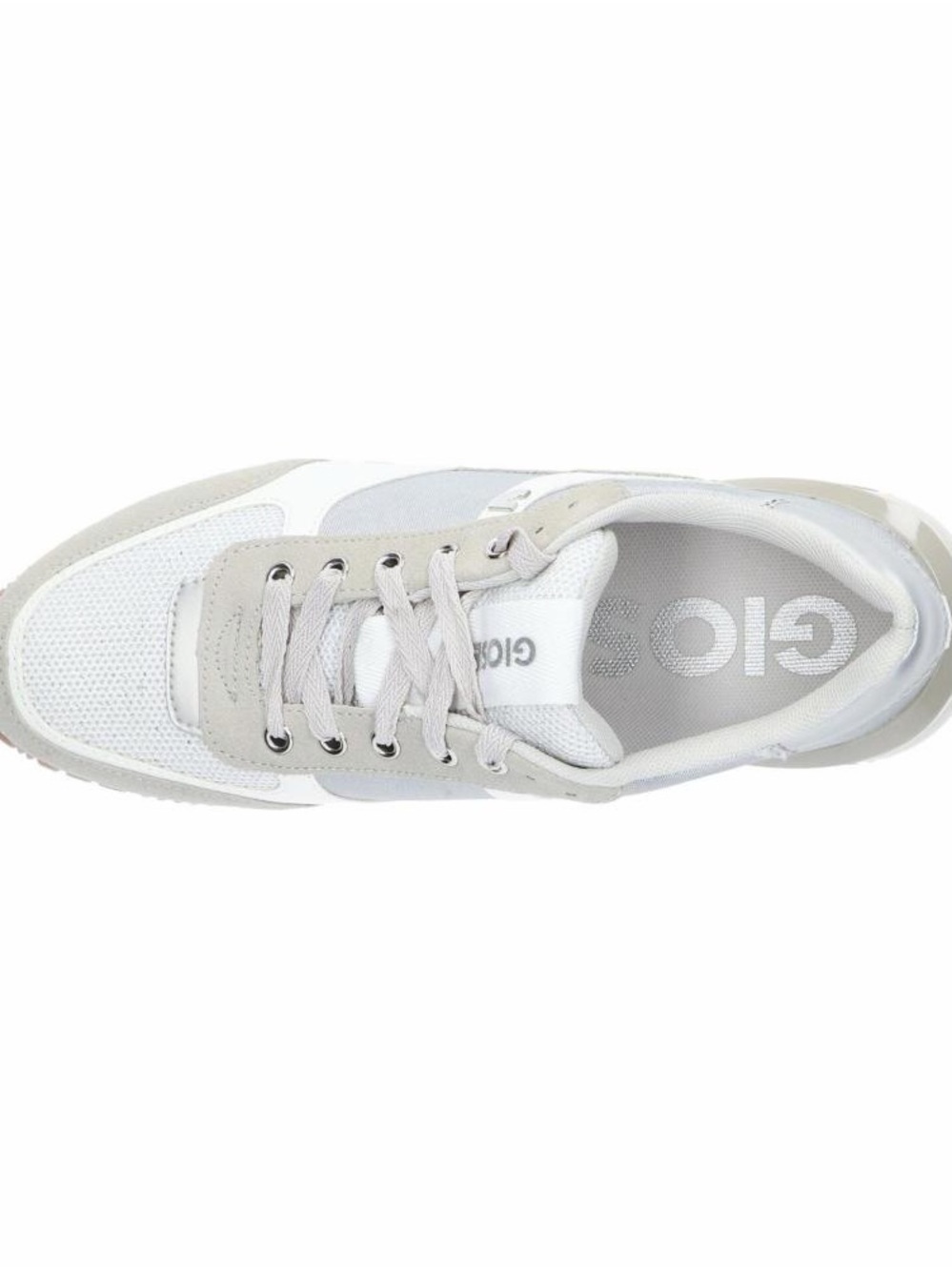 Women’s White and Light Gray Athletic Sneakers